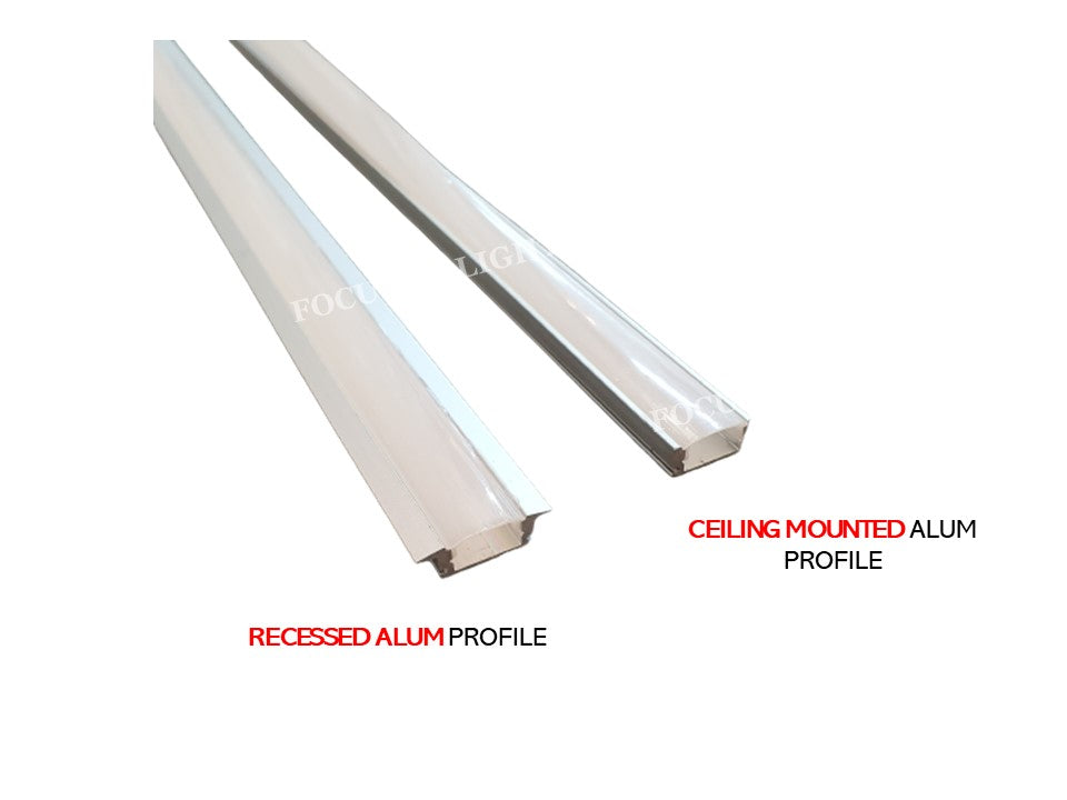 RECESSED / SURFACE MOUNTED - ALUMINIUM PROFILE FOR LED STRIP FIXTURE ...