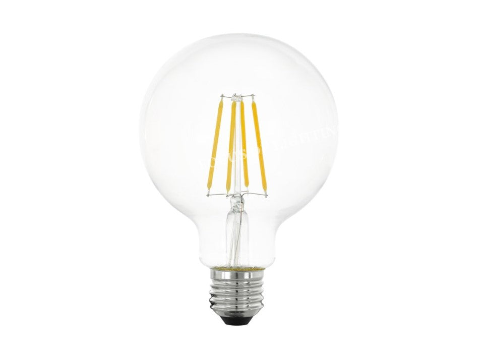 LED GLOBE FILAMENT BULB CLEAR GLASS G80 G95 -E27 4W (WARM OR DAY ...